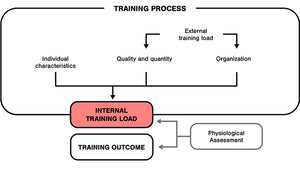The Training Process involves several elements, including internal and external training load, to produce the Training Outcome. (Adapted from Impellizeri, et al., 2005).